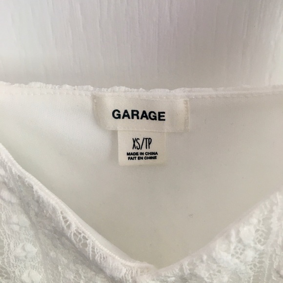 garage white lace cami tank top - Picture 3 of 5